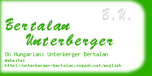 bertalan unterberger business card
